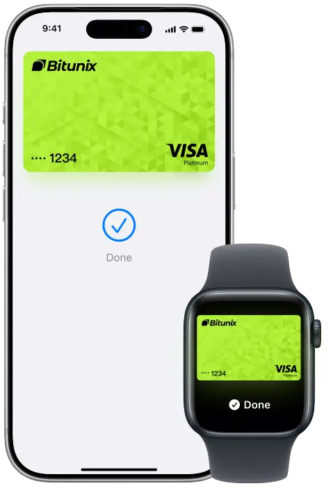 Bitunix Card su iPhone e Apple Watch